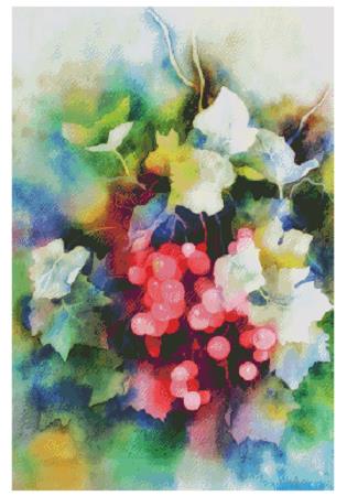 Watercolor Berries - Fox Trails Needlework