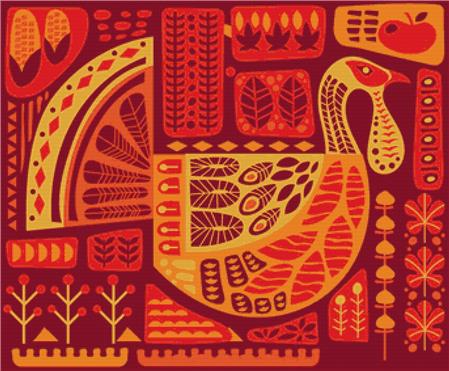 Thanksgiving Turkey II - X Squared Cross Stitch