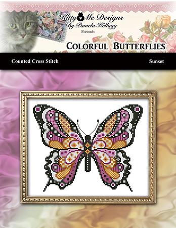 Colorful Butterflies Sunset - Kitty & Me Designs