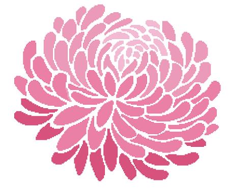 Chrysanthemum Silhouette - Fox Trails Needlework