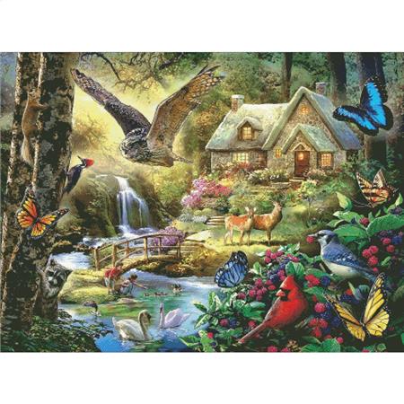 Cottage In The Woods - Charting Creations