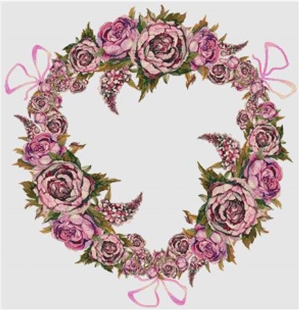 Wreath Of Roses - X Squared Cross Stitch