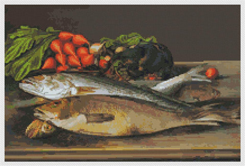 Fish, Lobster And Radishes - Art of Stitch, The