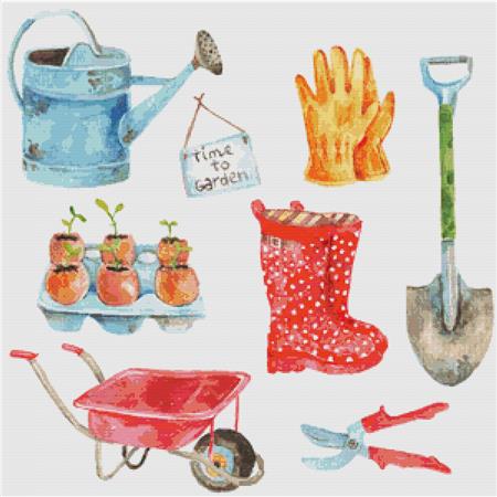 Time To Garden - X Squared Cross Stitch