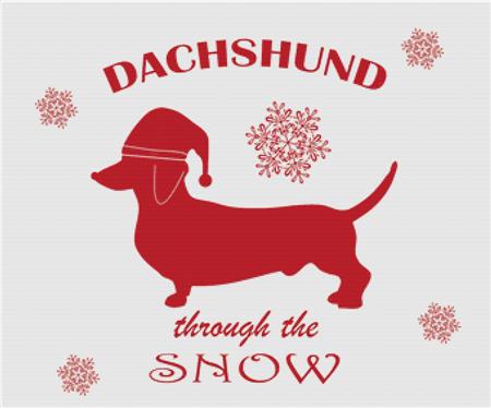 Dachshund Through The Snow - X Squared Cross Stitch