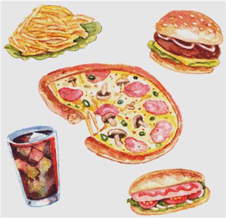 Fast Food - X Squared Cross Stitch