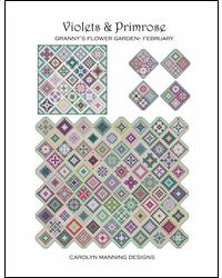 Violets & Primrose (Granny's Flower Garden, February) - CM Designs