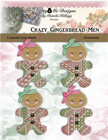 Crazy Gingerbread Men Ornaments - Kitty & Me Designs