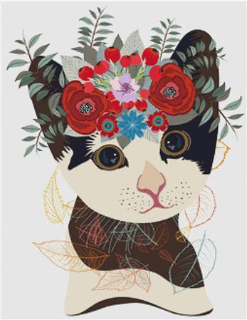 Lovely Cat - X Squared Cross Stitch