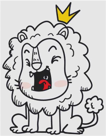 Cute Little Lion - X Squared Cross Stitch