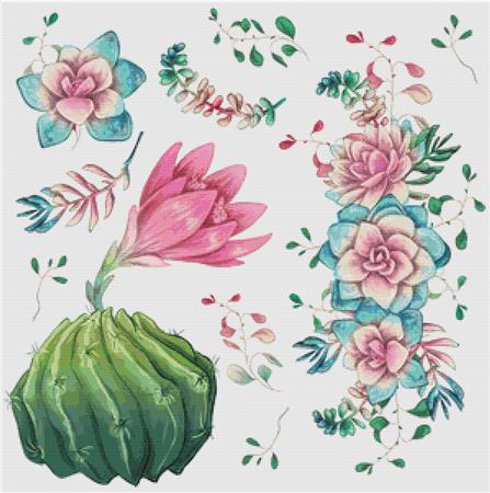 Cacti And Succulents II - X Squared Cross Stitch