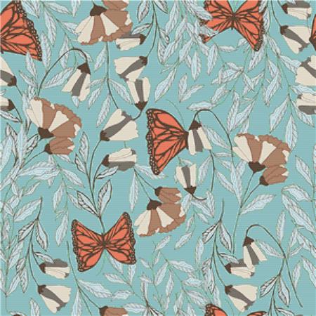 Monarch Butterflies - X Squared Cross Stitch