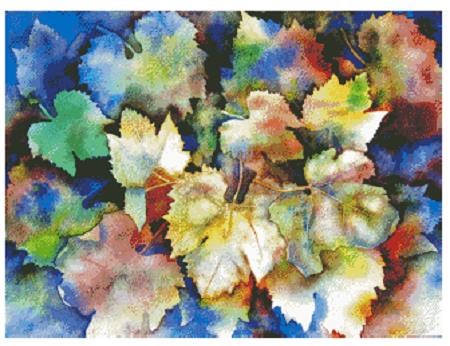 Watercolor Leaves - Fox Trails Needlework