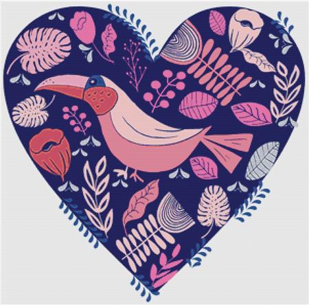 Scandi Heart - X Squared Cross Stitch