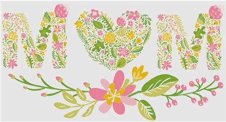 Floral Mum - X Squared Cross Stitch