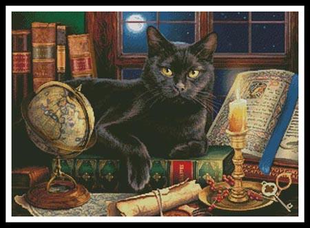 Black Cat By Candlelight - Artecy Cross Stitch