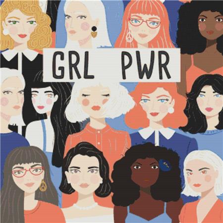 Grl Pwr - X Squared Cross Stitch