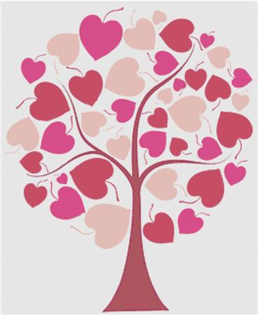Tree Of Hearts - X Squared Cross Stitch
