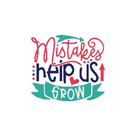 Mistakes Help Us Grow - Cross Stitch Wonders