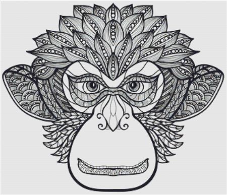 Aztec Monkey - X Squared Cross Stitch
