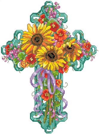Summer Season Floral Cross - Kooler Design Studio