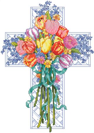 Spring Season Floral Cross - Kooler Design Studio