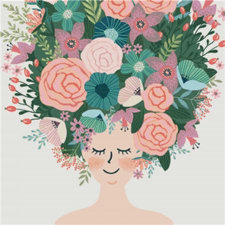 Botanical Woman - X Squared Cross Stitch