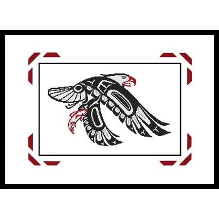 A Northwest Coast Native Art: Eagle With Salmon - Cross Stitch Wonders