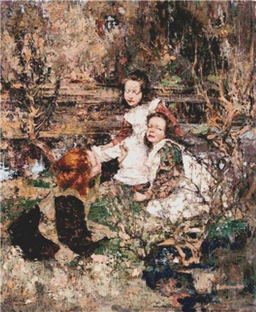 Gathering Primroses - X Squared Cross Stitch