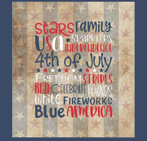 Subway Art: 4th Of July / Patriotic - Cross Stitch Wonders