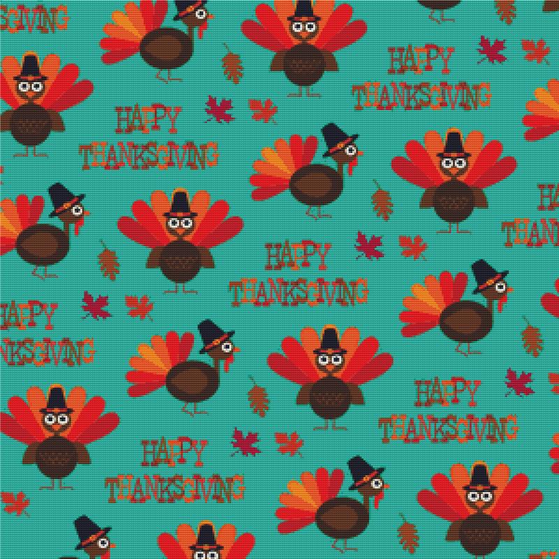 Happy Thanksgiving II - X Squared Cross Stitch