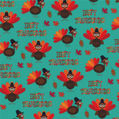 Happy Thanksgiving II - X Squared Cross Stitch
