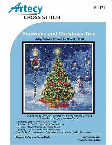 Snowmen And Christmas Tree - Artecy Cross Stitch