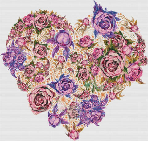 Beautiful Heart - X Squared Cross Stitch