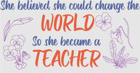 Change The World - X Squared Cross Stitch