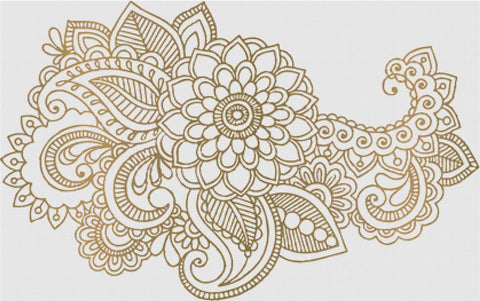 Elegant Paisley - X Squared Cross Stitch