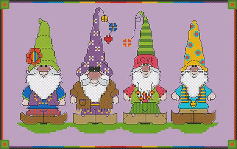 The Happy Hippy Gnomes - CM Designs