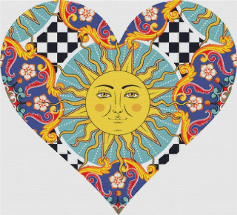 Sun Heart - X Squared Cross Stitch