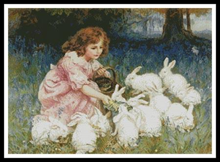 Feeding The Rabbits - Artecy Cross Stitch