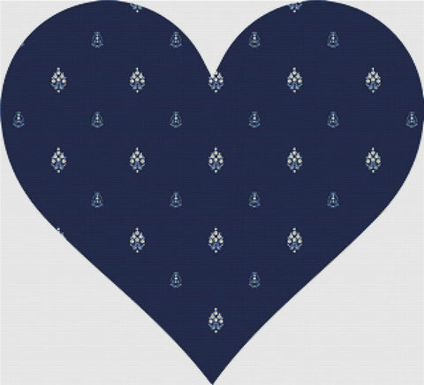Batik Heart - X Squared Cross Stitch