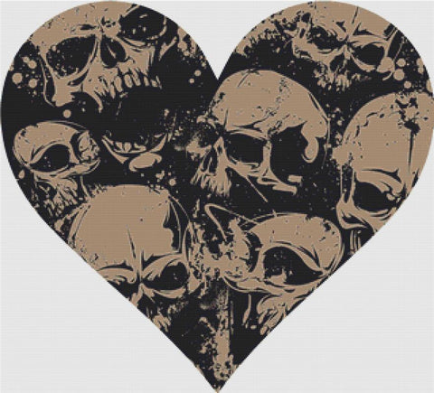 Skull Heart - X Squared Cross Stitch