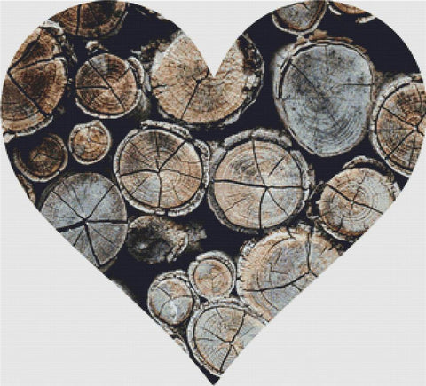 Heart Of Logs - X Squared Cross Stitch
