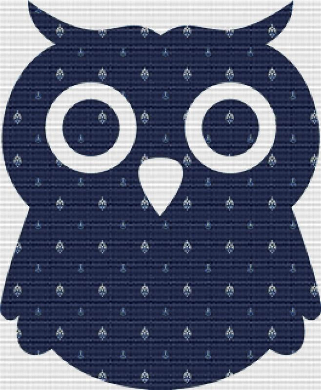 Batik Owl - X Squared Cross Stitch