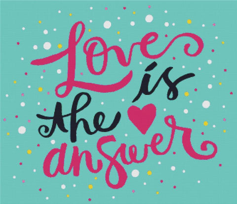 Love Is The Answer - X Squared Cross Stitch