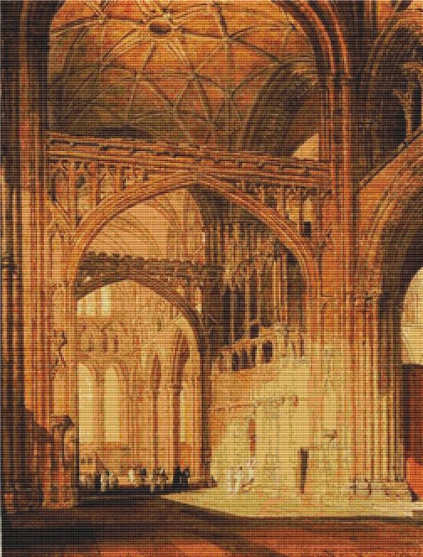 Interior Of Salisbury Cathedral - X Squared Cross Stitch