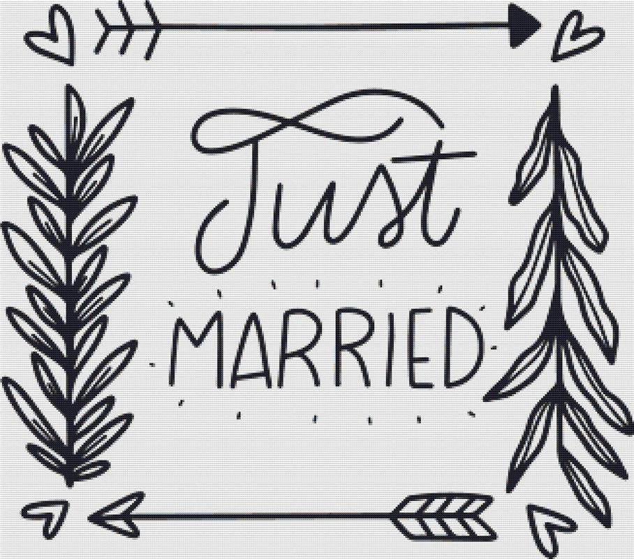 Just Married - X Squared Cross Stitch