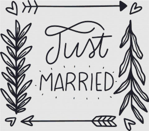 Just Married - X Squared Cross Stitch