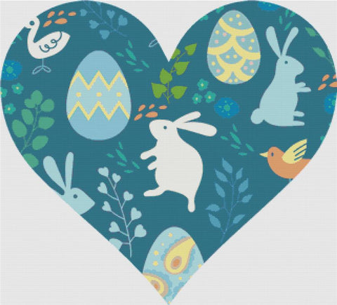 Easter Heart - X Squared Cross Stitch