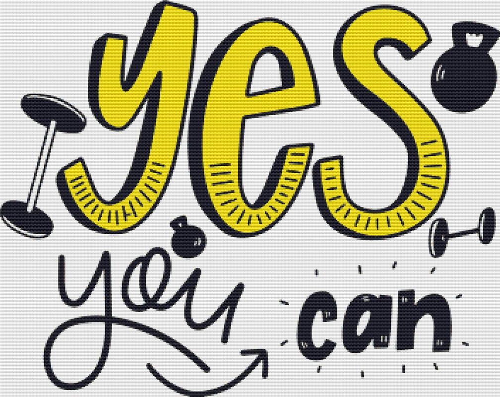 Yes You Can - X Squared Cross Stitch