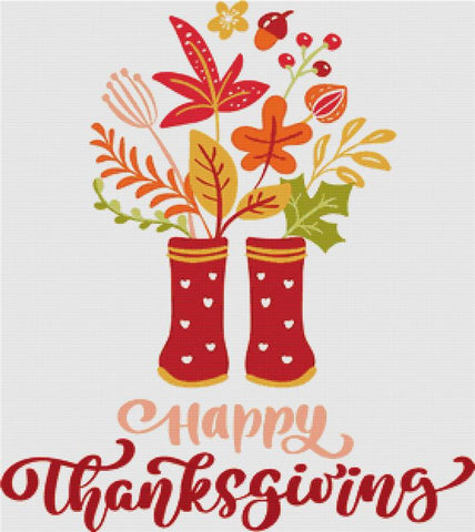 Happy Thanksgiving III - X Squared Cross Stitch